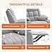 Ketaiyou Power Swivel Rocker Recliner Chair for Adults with Massage and Heat, USB and Type-C Ports, Infinite Position, Electric Glider Reclining Single Sofa Chair for Living Room(Grey)