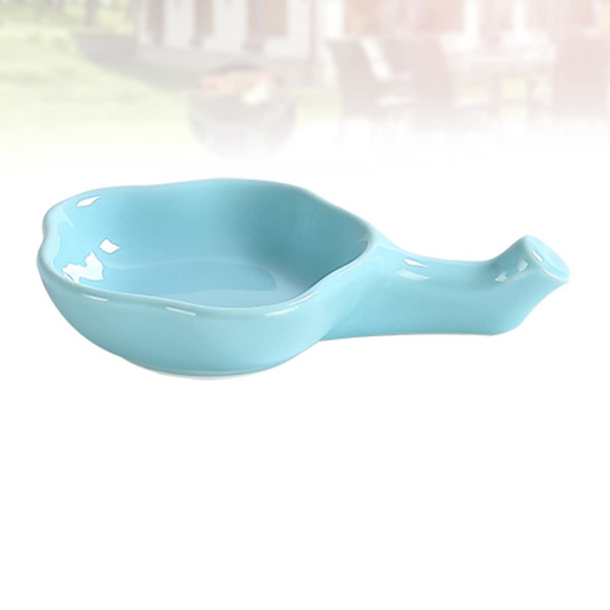 Support de repos pour baguettes 3 pièces Support de divertissement fin Cuillère ou plateaux à fruits Bols à barbecue, soucoupes Portion de baguettes Bol de repos Sky- Bleu ciel Petit avec tasses d'as