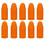 TechStudio3D 9mm Dummy Rounds, Snap Caps (10 - Pack) - Firearms Dry Fire Ammo for Training - Made in USA Orange
