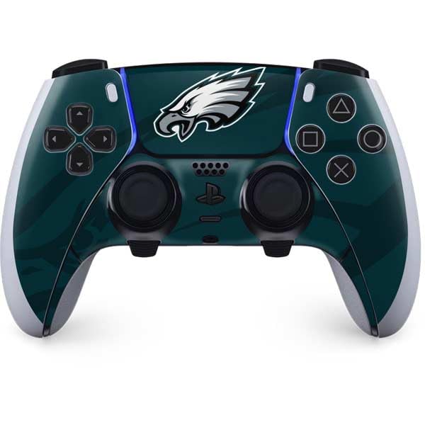 Skinit Decal Gaming Skin Compatible with PS5 DualSense Edge Pro Controller - Officially Licensed NFL Philadelphia Eagles Double Vision Design