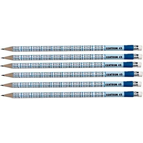 Matangi Plus [30 PENCILS] Multiplication Tables HB Pencils with Eraser Class Gift/Party Bag Filler - Clear Multiplication Tables Sheet on Pencil Cover