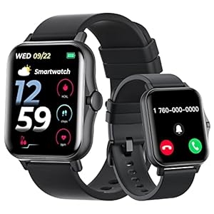 Smart Watch (Answer/Make Call) Bluetooth Fitness Tracker with Heart Rate, Sleep Monitor, AI Voice Assistant, Text, IP67 Waterproof 1.85-inch HD Color for Men Women Compatible with iPhone & Android
