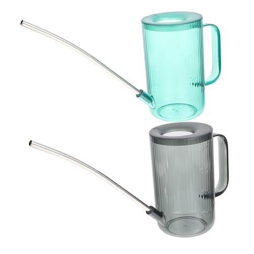 CIMAXIC Juego De 2 Regaderas De Acero Inoxidable con Boca Larga para Riego De Plantas De Interior y Exterior Ideal para Plantas Colgantes +
