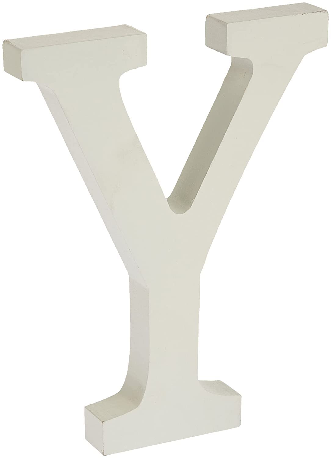 Rosymoment Alphabet Y Wooden Hanging Decorative Wall Letter for Children's Bedroom Decor, 12 cm Length, White (Letter Y)