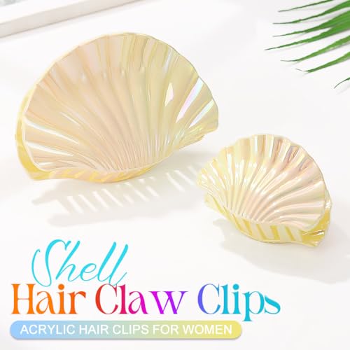 Set de pinzas para cabello con diseño de concha mar miniatura 2