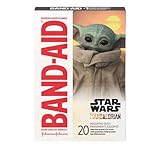 Band-Aid Brand Adhesive Bandages for Minor Cuts & Scrapes, Wound Care Featuring Star Wars The Mandalorian Characters for Kids and Toddlers, Assorted Sizes 20 ct