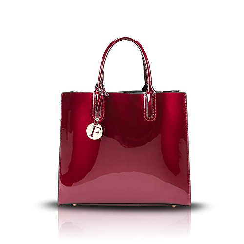 Tisdaini Bolsos de Mano Mujer Bolsos Bandolera Moda Gran Capacidad Charol Bolsos Totes Shoppers y Bolsos de Hombro