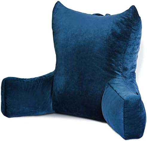Neustern Reading Pillow Bed Wedge Adult Backrest with Arms Lounge Memory Foam Cushion System | Back Pillow for Sitting Up in Bed/Couch for Watching TV, Reading - Machine Washable Cover