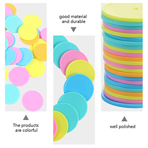 STOBOK 150Pcs Cores Contadores Redondos Discos Poliestireno Crianças Matemática Manipulativos Recurs