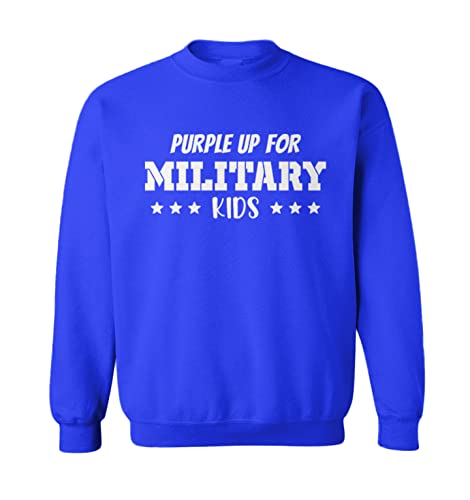 Purple Up for Military Kids - USA Toddler Fleece Crewneck Sweater