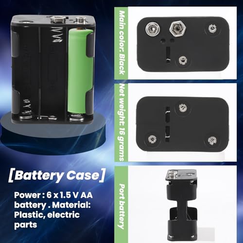 melairo Double Side Spring 6 x 1.5 V AA Battery Holder Case Box Black - Image 2