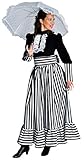  narrenkiste M211126-S schwarz-weiß Damen Rokokokleid Biedermeierkostüm Gr.S