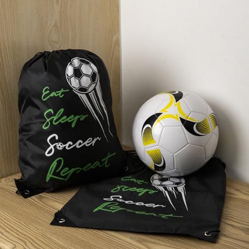 24 Pcs Soccer Basketball Bags & 24 Pcs Ball Bracelets, Draw String Bags Pack Bulk for Kids Sports Party Favors4