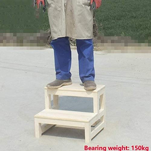 FALIYORS Portable Step Stool Multipurpose Solid Wood Square Stool Household Kids Low Height Wooden Stool Durable Sturdy Non-Slip Wood Step Stool (Size : 50 * 44 * 40Cm) (Size : 40 * 44 * 40