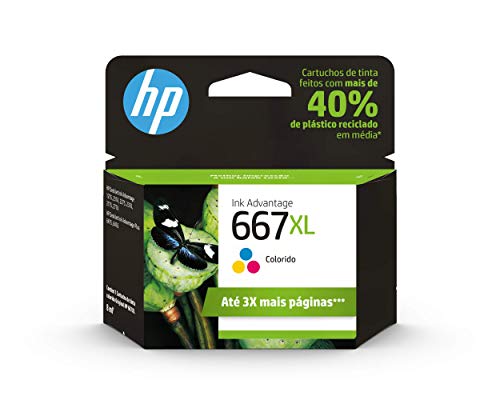 Cartucho HP 667XL(8,5 ml) Colorido (3YM80AB) Para HP Deskjet 2376, 2776, 6476, 5076, 5276