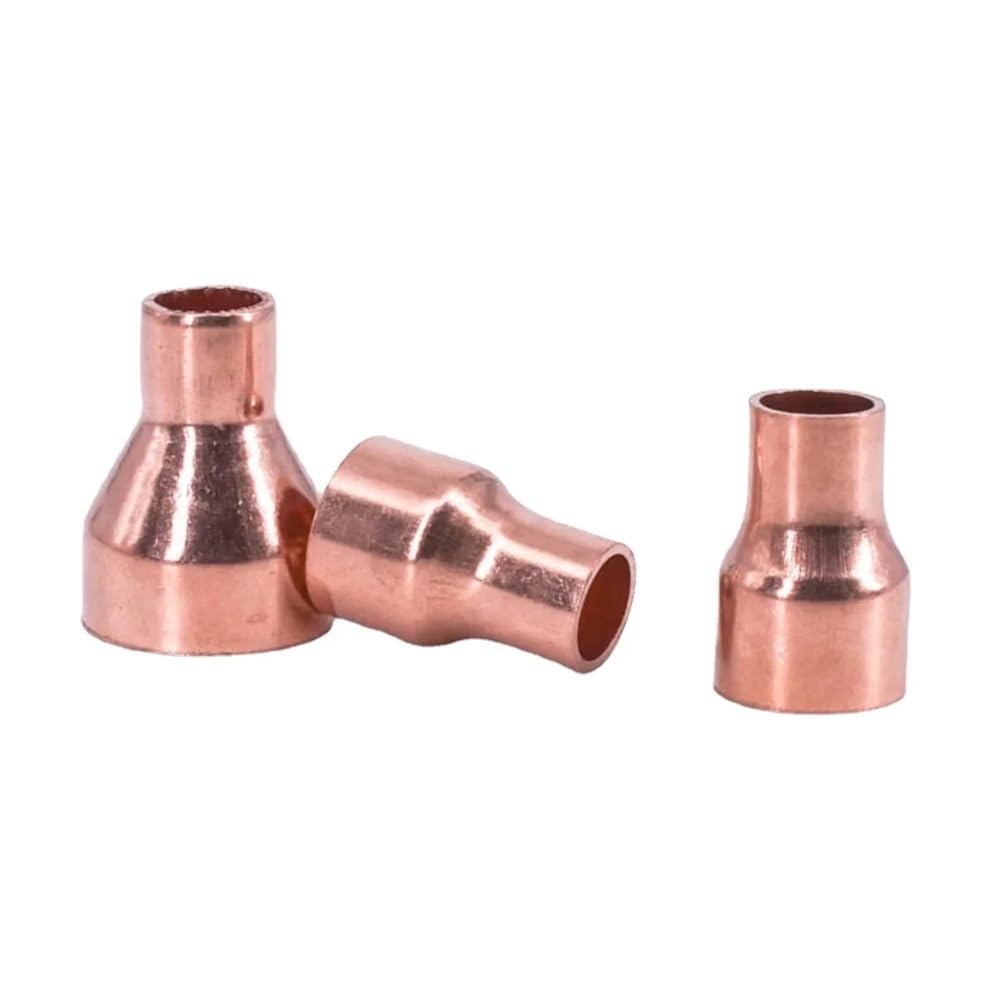 Icxlpmc One Color 6.35 8 10 12.7 15 16 19 25 28 32Mm Pure Copper End Feed Solder Reducer Plumbing Pipe Fitting Connector Coupler(25.4Mm To 19Mm)