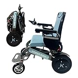 ReNuCare Teal Blue Power Ride Wheelchair – Durable Foldable Electric Wheelchair for Adults, 360° Joystick, Motorized Power Wheelchair with 11-Mile Range and Reclined Seat