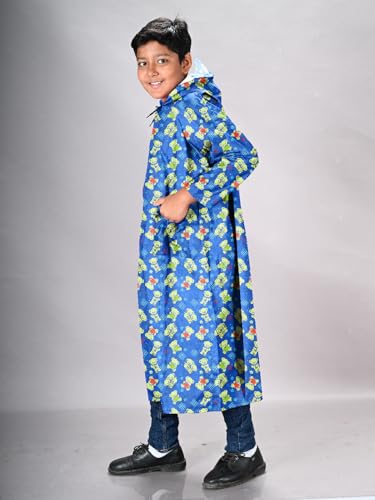 Image of LUX VENUS Boys Printed Raincoat with School Bag Cover