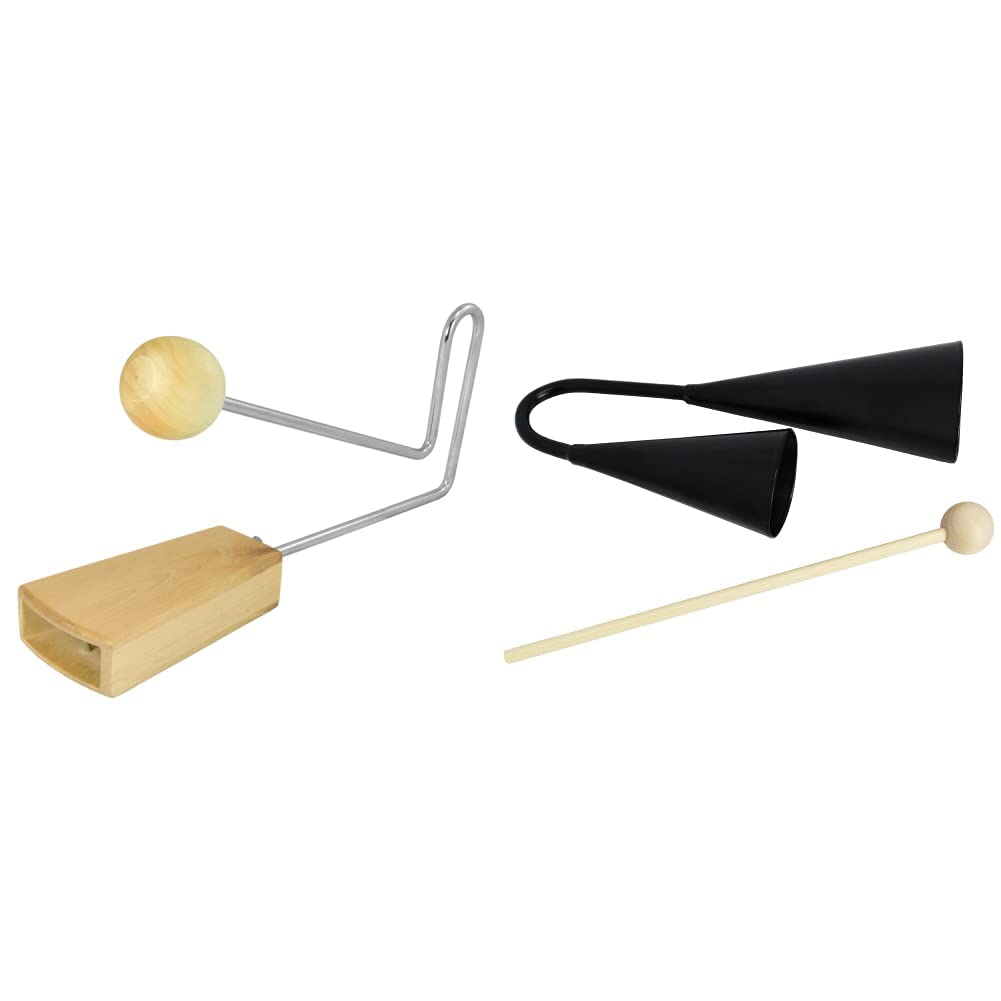 Tiger VIB7-WD Vibraslap - Holz & A-Star AGG02 Agogo doppel Metall Glocke