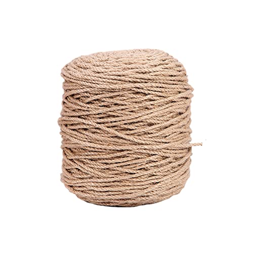 TWALOTPEX Hilo de Yute y Cordel de Yute Hilo de Yute Natural Resistente de 200 Metros de Largo, Ideal for Manualidades y Embalaje.(Diameter 4mm)