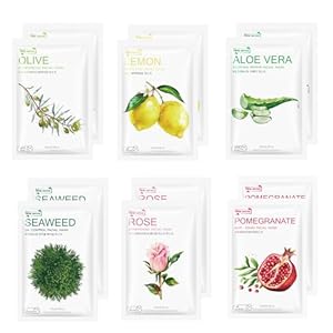 12 Pack Collagen Face Masks Skincare, Hydrating Sheet Face Masks Suitable for All Skin Types, Bulk Nourishing Facial Mask Set for Women, Korean Moisturizing Skin care