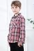 SANGTREE Boys and Mens Flannel Plaid Long Sleeve Shirt Casual Button Down Shirts, #2 Pink, 18-24 Months
