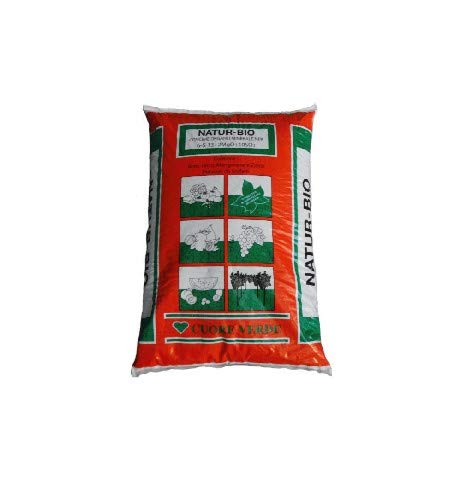 Natur-BIO Kg20 CONCIME Universale Biologico Fertilizzante Biologico per Prato orto e Giardino - per Tutte Le Colture