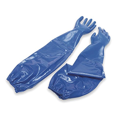 North by Honeywell Nitri-Knit 26" Supported Chemical-Resistant Nitrile Gloves with Interlock Liner, Size