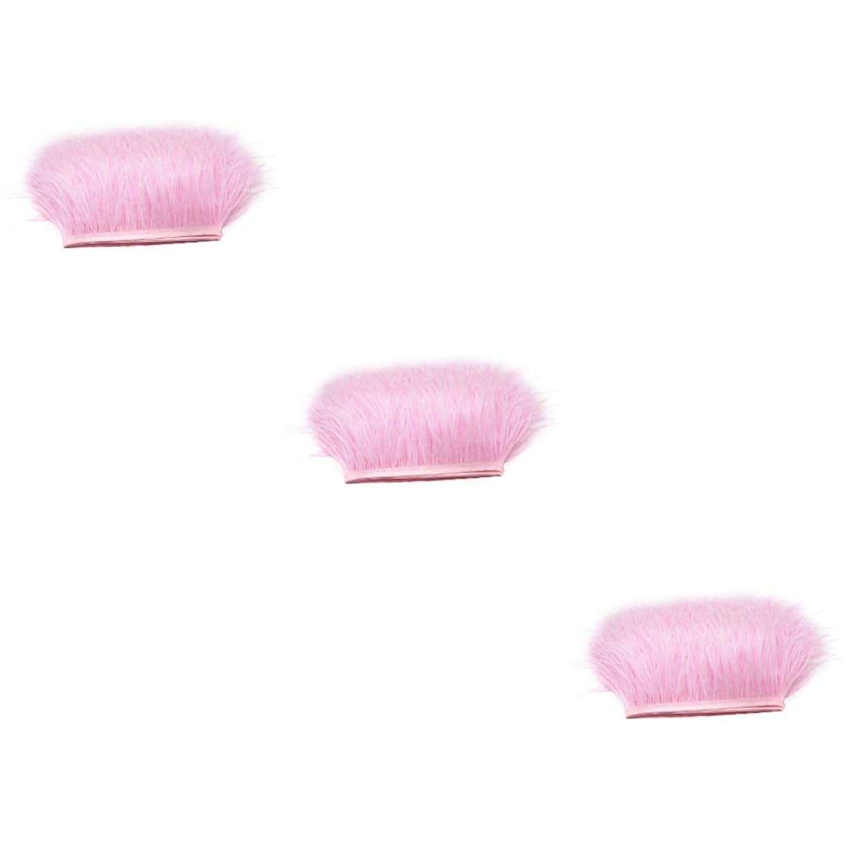 3 pièces plume trim décorative autruche de fête avec frange à ruban satin blanc