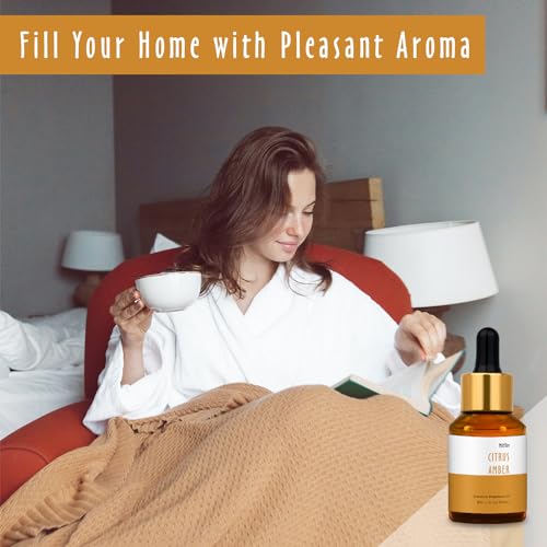Image of Citrus Amber Fragrance Oil, MitFlor Hotel Collection Diffuser Oil, Large Size Premium Fragrance Oil for Soap & Candle Making, Essential Diffuser Oil for Home Fragrance, 30ml