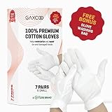 Extra Small Kids Size White Cotton Gloves for Moisturizing Over Night Cosmetic Inspection Premium Qu