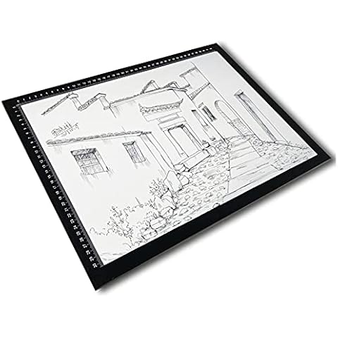 JIAWDYJ A1,A2,A3,A4 Tracing LED Copy Board Light Box, USB Power 10 Stage Dimming Artists Trace Light Pad for Beginner Diamond Drawing, Sketching, Animation, Fine Art, Tattoo Drawing, Stenciling,A2 Cover