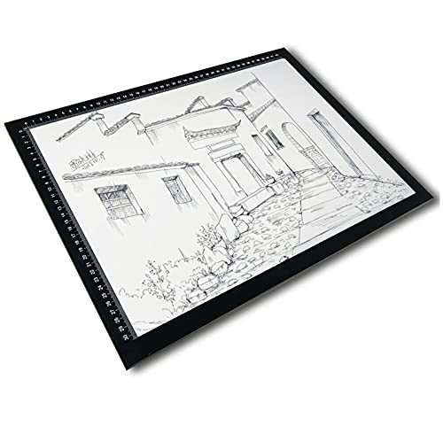 Tracing LED Copy Board Caja De Luz, USB Power 10 Stage Dimming Artistas Trace Light Pad Para Principiantes Dibujo De Diamantes, Bocetos, Animación, Bellas Artes, Dibujo De Tatuajes, Estarcido,A3