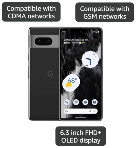 Image of Google Pixel 7 5G, 256GB, Obsidian - Unlocked (Renewed)