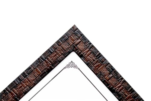 Image of Photo frame 5x7 Inch set of 2 Box Brown Color Flexible Glass & Synthetic Wood Hanging /Table Top High Density Photo Frame for Wall Decoration