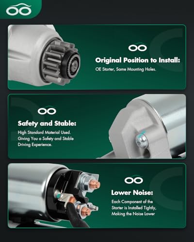 Image of SCITOO Starter Motor fit for Nissan for Altima 2.5L 2007-2013 Replacement Starter 19060