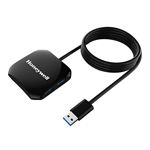 Honeywell Momentum 4-1 USB 3.0 Hub, 1.2M Cable, Max Current 900mA, Transmission Speed 5GBPS, Universally Compatible with All USB PC, Laptop, Speaker, Mobile, Pen Drive, Hard Drive, Keyboard Printer