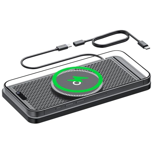 LXTICVV Cord‑Free Charging Pad for Alfa Romeo Giulia Stelvio Tonale Stelvio EV, Fast Charging Mat...