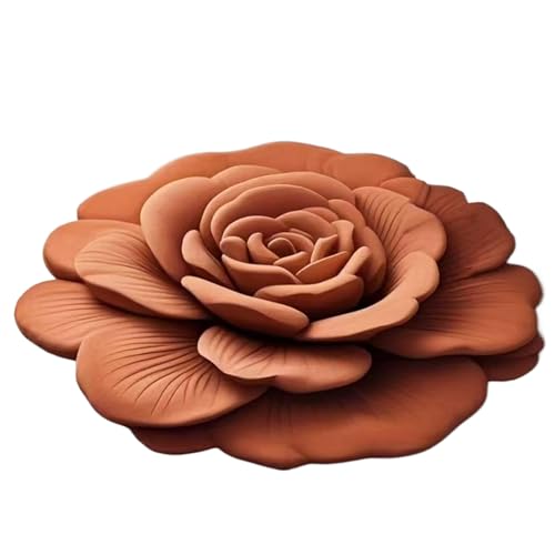 Tapis de bain en pierre de diatomite – Tapis de salle de bain antidérapant | Séchage rapide et lavable – Motif floral – 40 x 40 cm – Pour toilettes pour pieds, baignoire, spa, hôtel