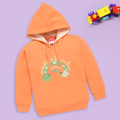 Image of LuvLap Baby Girls Full Sleeve Hooded Sweatshirt & Pyjama Set Pack of 1
