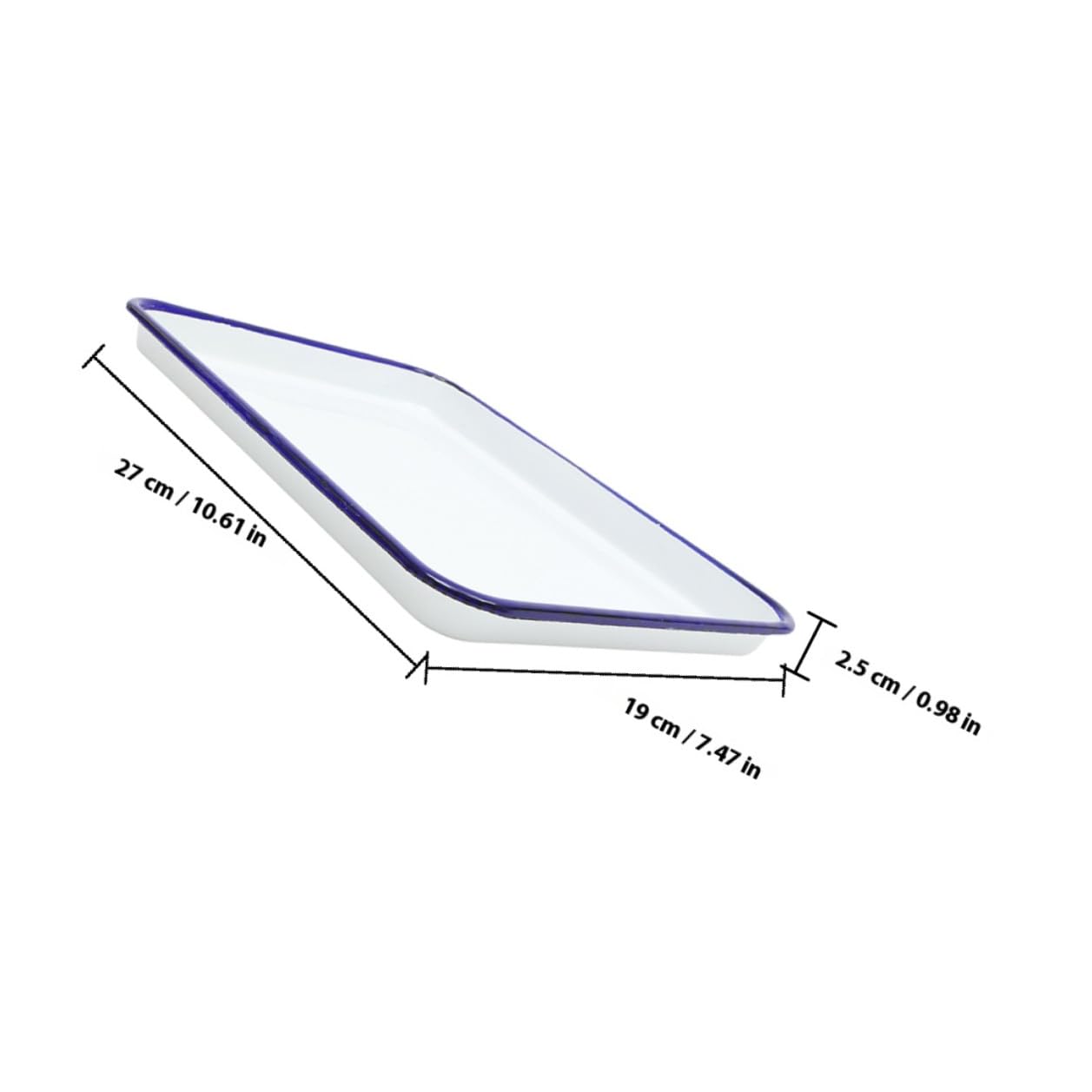 ULTECHNOVO Emaillepfanne Rechteckig 2 Stück Weiß 26x18cm, Bratform | Kuchenform zum Backen, Emaillierte Backform mit Schneller Wärmeleitung, Robust und Leicht zu Beschädigen