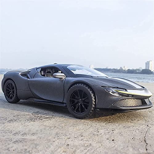 Image of Kids Toy car Playsets 1:32 Die Cast Metal Car SF90 Pull Back Metal Cars with 4 Openable Doors Light and Musical Sound (Multi)