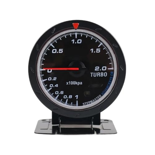 Car Boost 60MM Gauge Red & White Lighting BAR Type Black Face with Sensor BX101467
