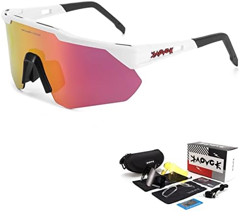 KAPVOE Polarized Sports Sunglasses Cycling Glasses for Men Women Mountain Bike Running Driving Fishing Glasses