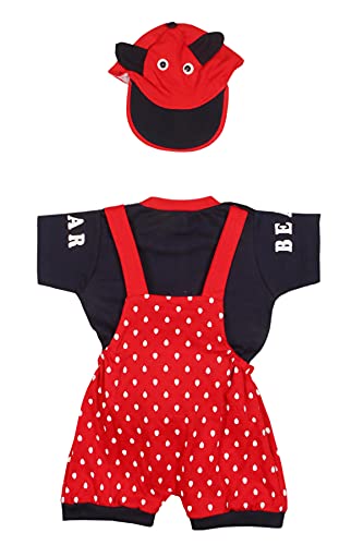 Image of Baby Boy's And Baby Girl's Dungaree Set /Romper Set with T-Shirt And Cap
