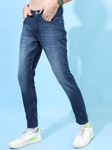 Image of Highlander Mens Tapered Fit Denim Jeans for Man| Regular Length|Mid-Rise|Stretchable Fabric for Comfort fit| Jeans for Man | Men Jeans