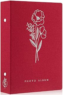 Lanpn Photo Album 6x4 Slip in, Linen 300 Pockets Photo Book Holds Landscape Only 10x15cm Picture Red
