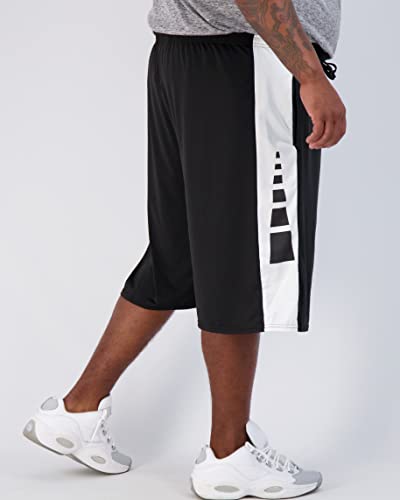 Image of Real Essentials Men's Big & Tall 3-Pack Dry Fit & Mesh Active Athletic Perfomance Shorts (3X-5X)
