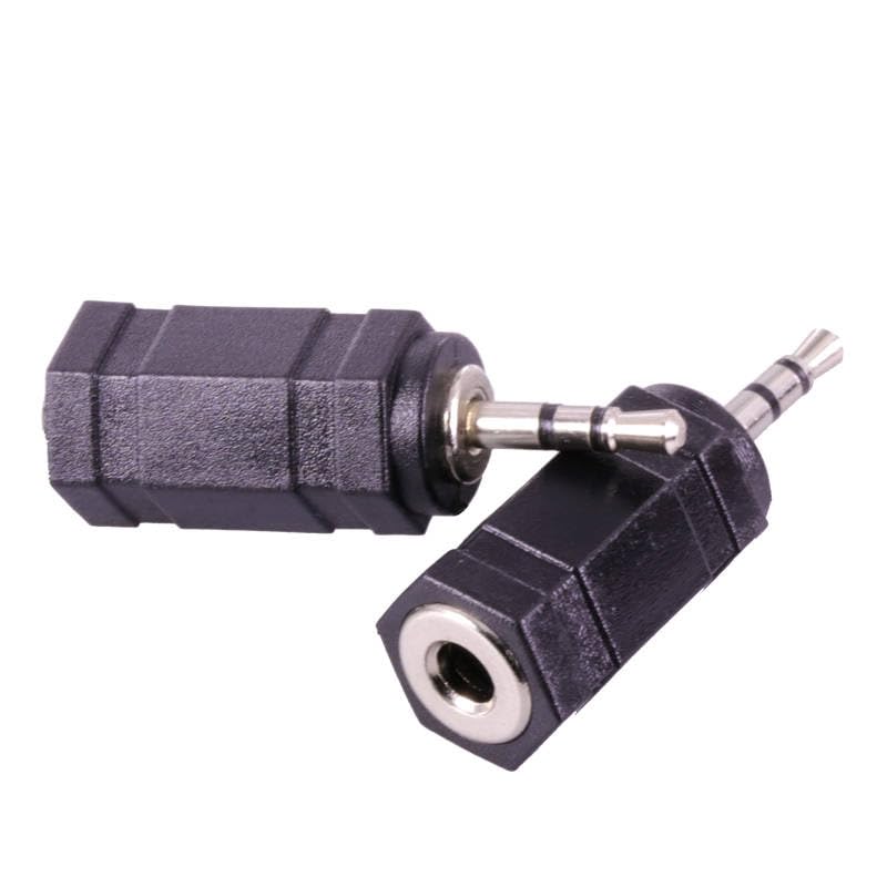 100pcs/lot 3 Poles Stereo 2.5mm Male Plug to 3.5mm Stereo Female Jack Socket 2.5 to 3.5 Audio Connector Headphone Wire Connector