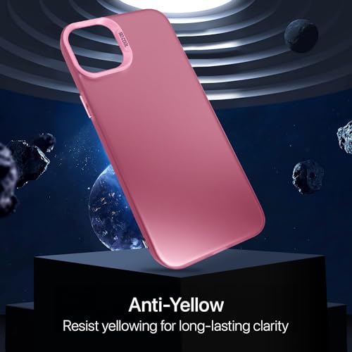Image of Vaku Luxos Matte Dazzle Back Cover for iPhone 15 Plus Shock Proof Airbag Protection TPU Case Scratch Resistant Slim Thin Military-Grade Protection - Pink
